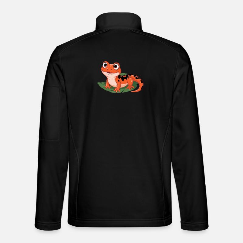 Fiery Leaf Salamander - Unisex Softshell Jacket - black