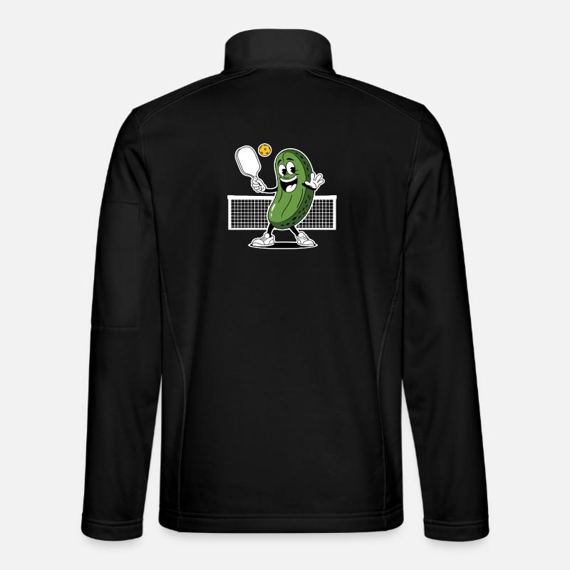 Dill mit Pickleball-Spieler - Unisex Softshelljacke - Schwarz
