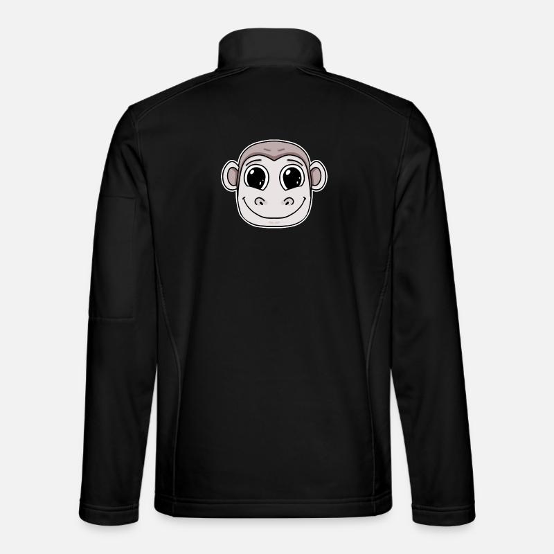 Animal à tête de singe - Veste en tissu softshell Unisexe - noir