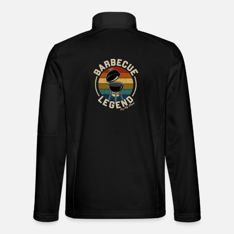 Barbecue Legend Retro - Unisex Softshell Jacket - black