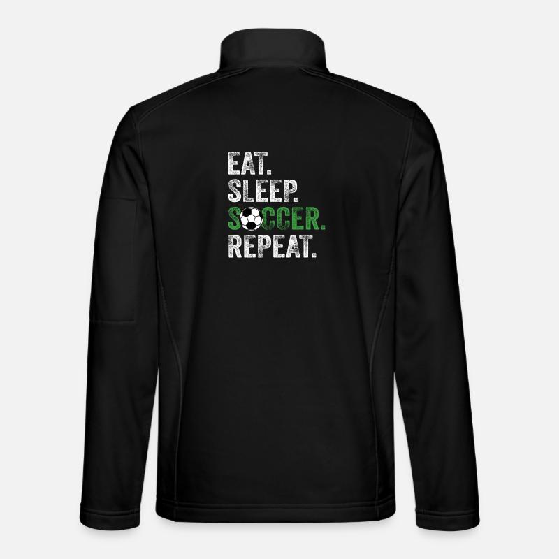 Manger dormir Soccer Répéter - Veste en tissu softshell Unisexe - noir