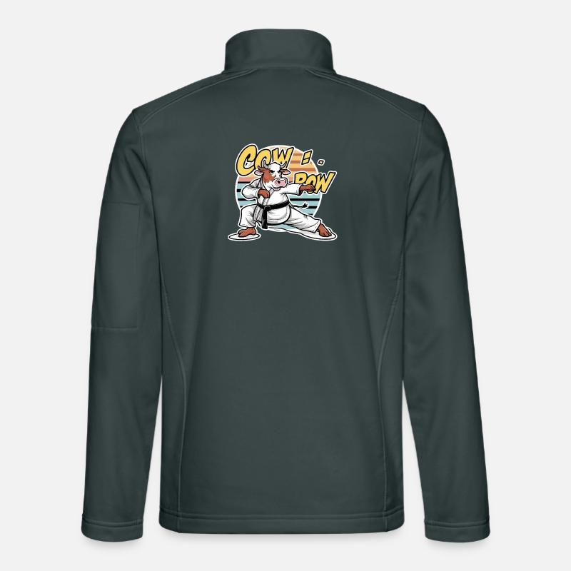 Kuh Karate Dojo Retro Unisex Softshelljacke