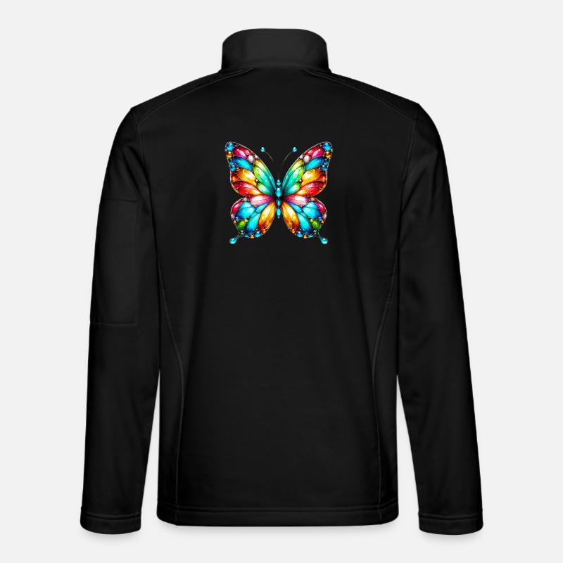 Butterfly - Unisex Softshell Jacket - black