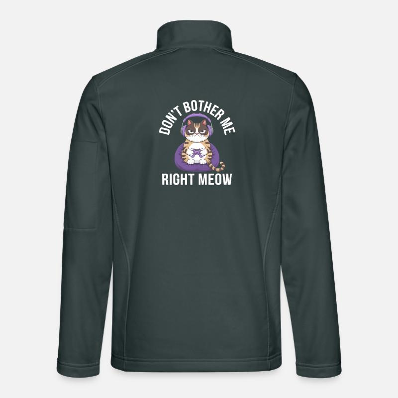 Gamer Cat: Don't Bother Me Right Meow Unisex Softshell Jacket