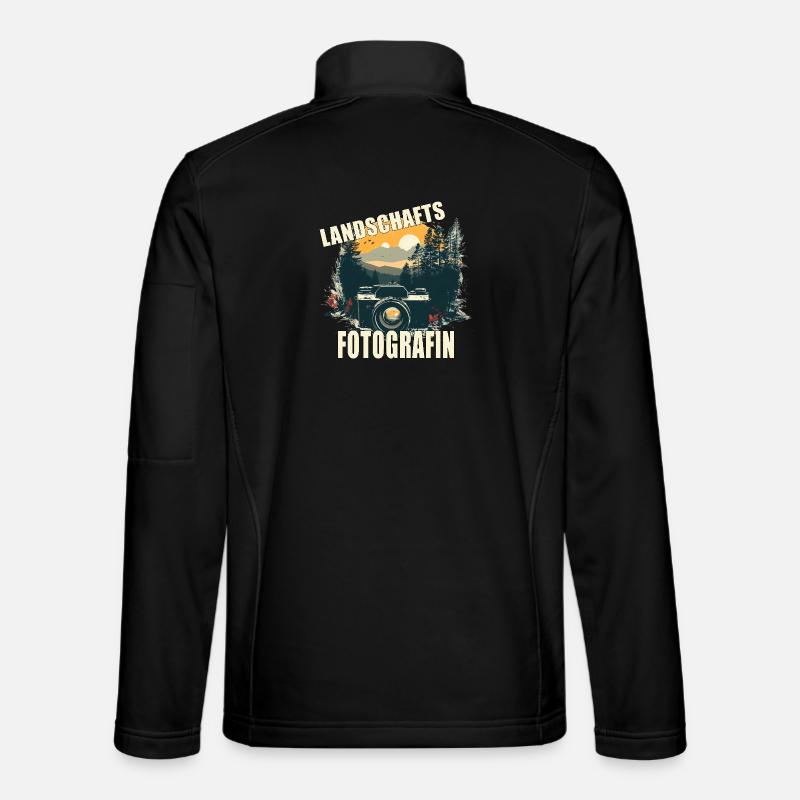 Landschafts Fotografin - Unisex Softshelljacke - Schwarz