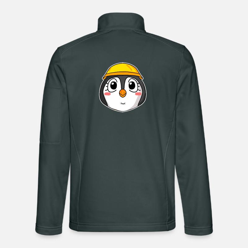 Penguin Construction Site Unisex Softshell Jacket