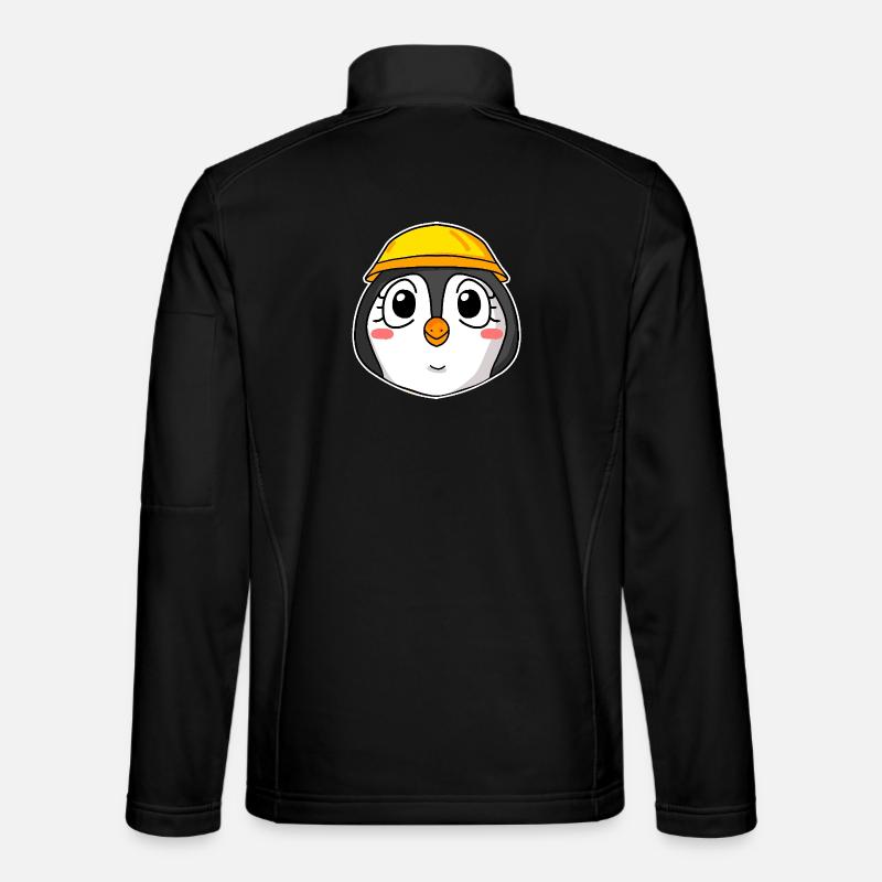 Pinguin Baustelle - Unisex Softshelljacke - Schwarz