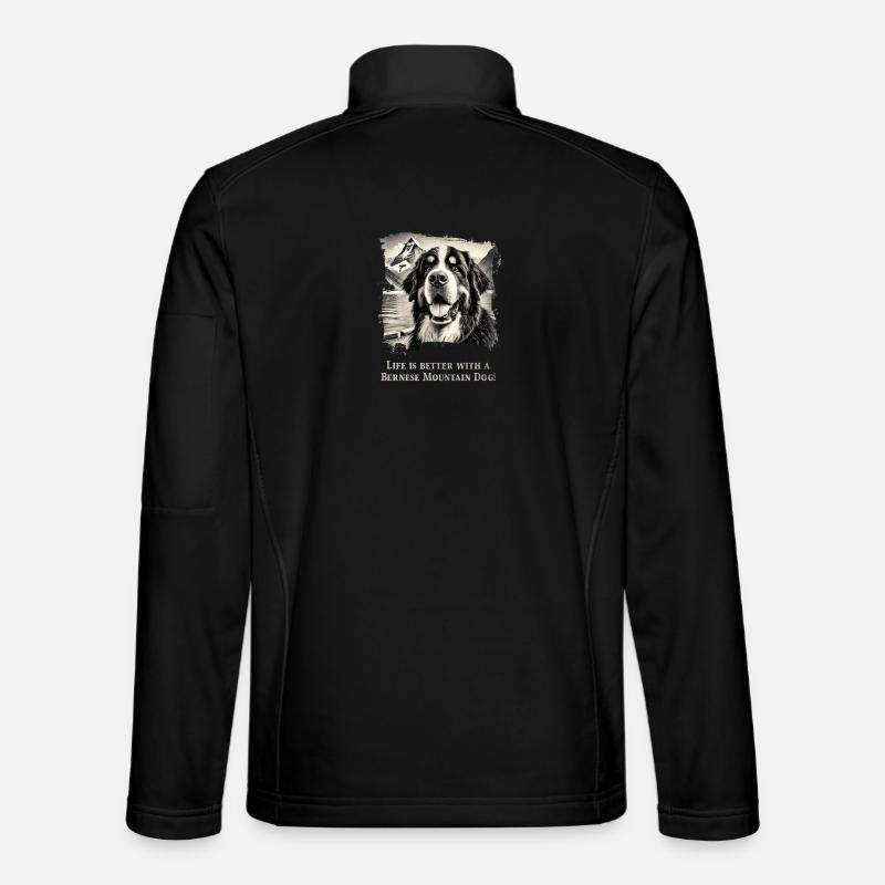 Bernese mountain dog - Unisex Softshell Jacket - black