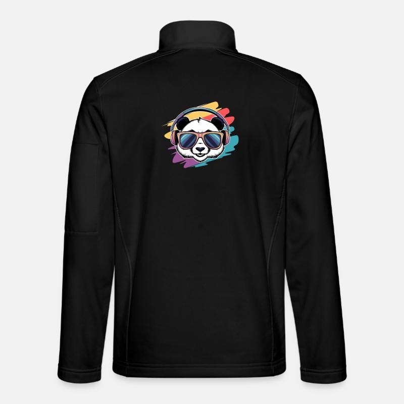 Coole Panda-Vibes - Unisex Softshelljacke - Schwarz