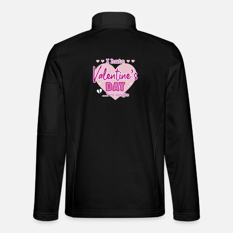 I hate valentine`s day - Unisex Softshelljacke - Schwarz