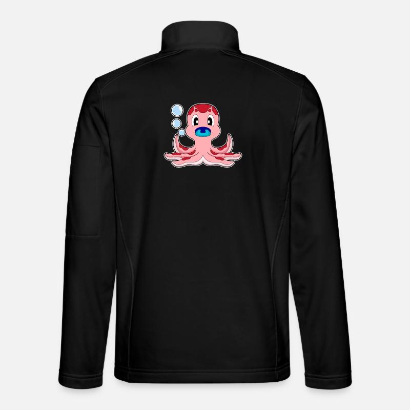 Krake Baby Schnuller - Unisex Softshelljacke - Schwarz