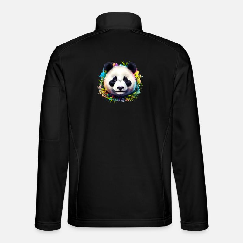 Panda - Unisex Softshelljacke - Schwarz