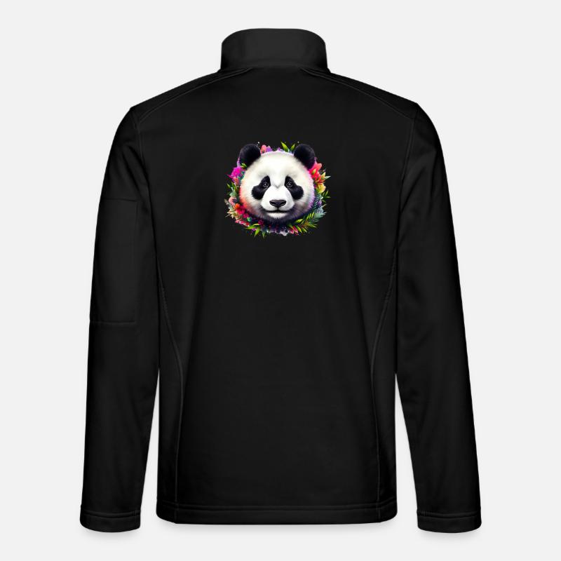 Panda - Unisex Softshelljacke - Schwarz