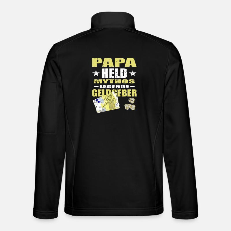 Geldgeber Papa - Unisex Softshelljacke - Schwarz