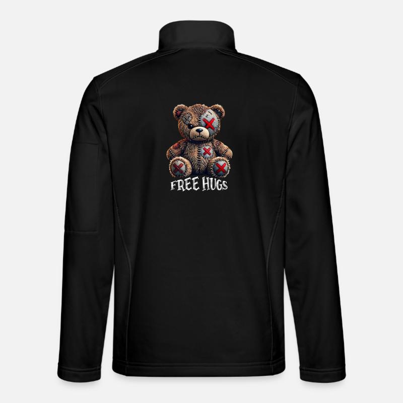 Câlins gratuits Teddy Bear - Veste en tissu softshell Unisexe - noir