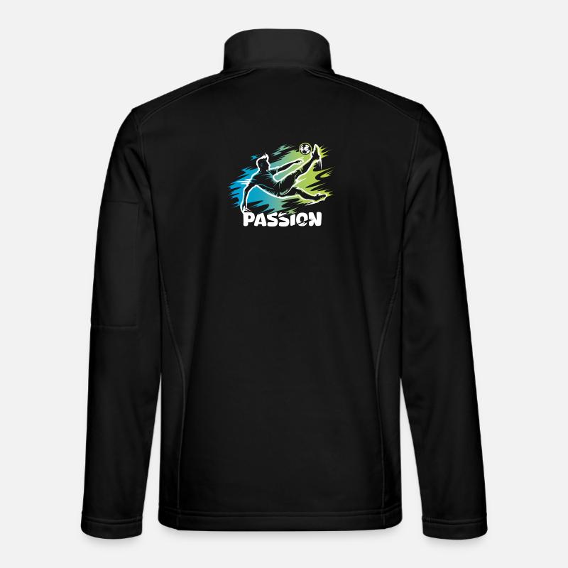 Passion – Fußball-Design für echte Kicker - Unisex Softshelljacke - Schwarz