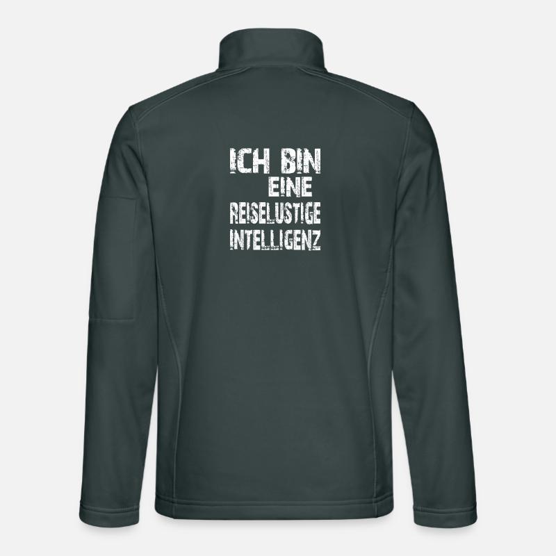 KI Spruch Ich bin eine reiselustige Intelligenz Unisex Softshelljacke