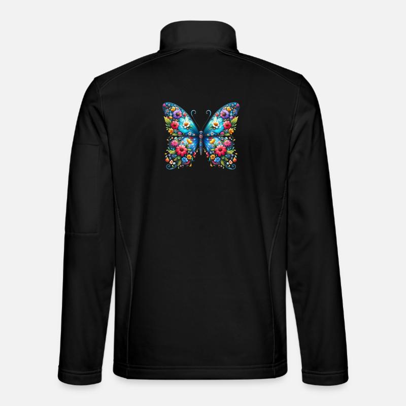 Butterfly - Unisex Softshell Jacket - black
