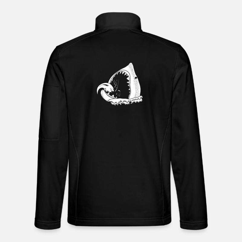 white shark - Unisex Softshelljacke - Schwarz