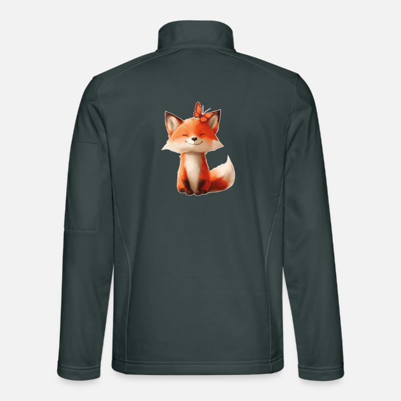 Fox with Butterfly Unisex Softshell Jacket