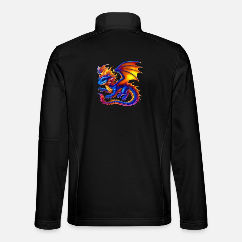 Drache - Unisex Softshelljacke - Schwarz