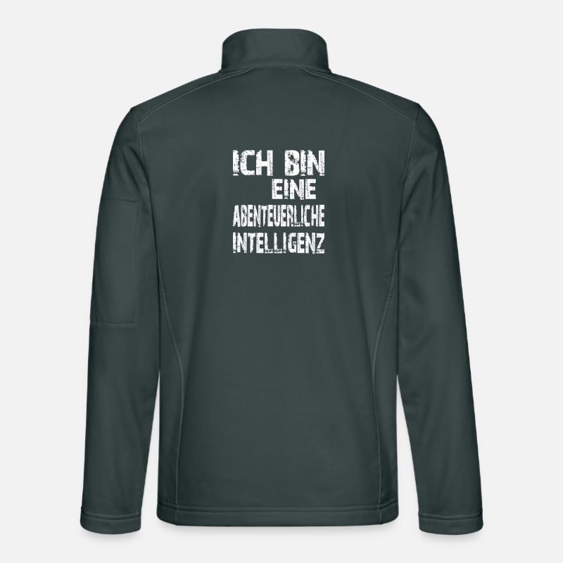 KI Spruch Ich bin eine abenteuerliche Intelligenz Unisex Softshelljacke