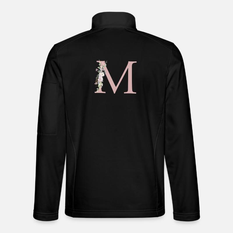 M Monogram, Floral, Personalizable Unisex Softshell Jacket