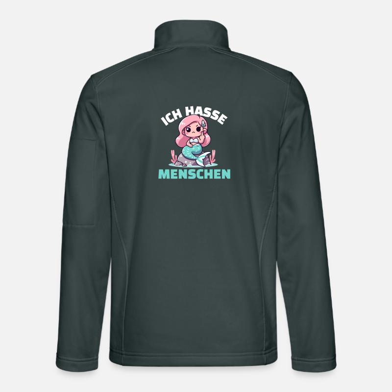 Freche Meerjungfrau mit einer Zynischen Botschaft Unisex Softshelljacke
