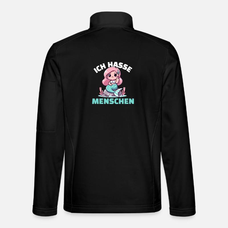 Freche Meerjungfrau mit einer Zynischen Botschaft Unisex Softshelljacke