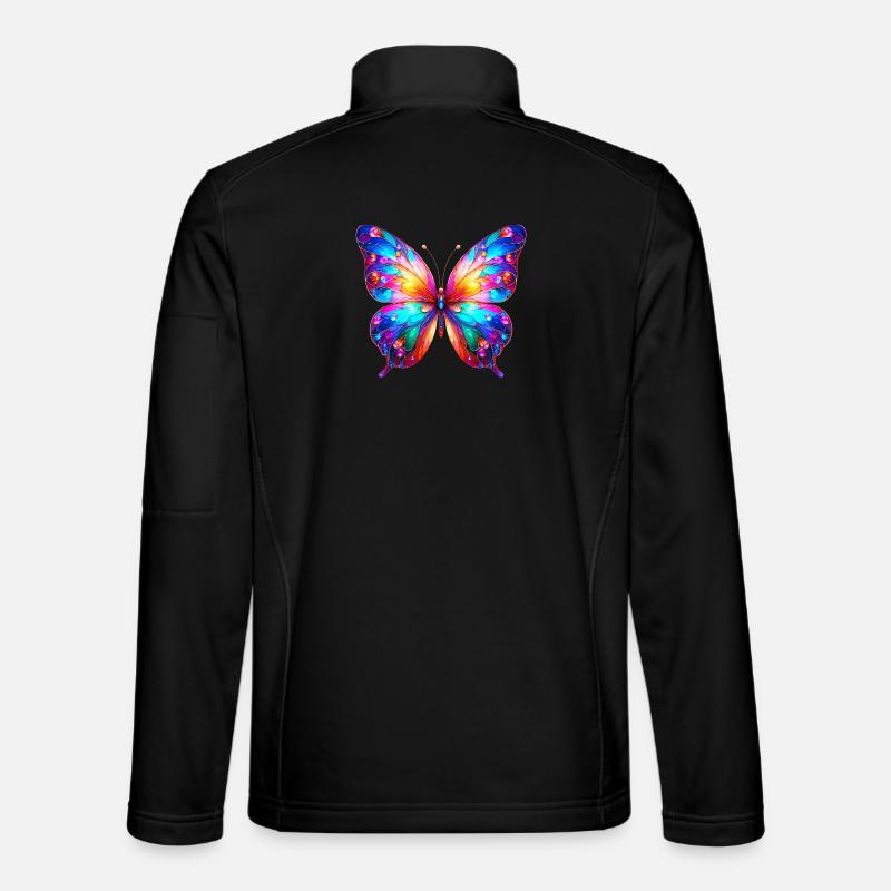 Butterfly - Unisex Softshell Jacket - black