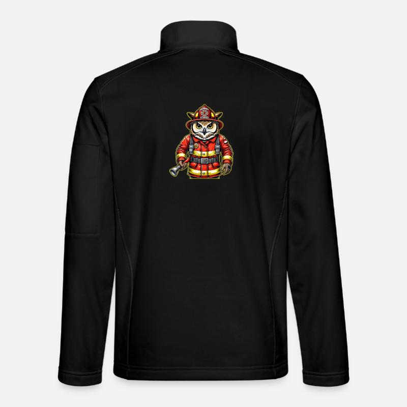 Fire Brigade Owl – Courage Meets Wisdom Unisex Softshell Jacket