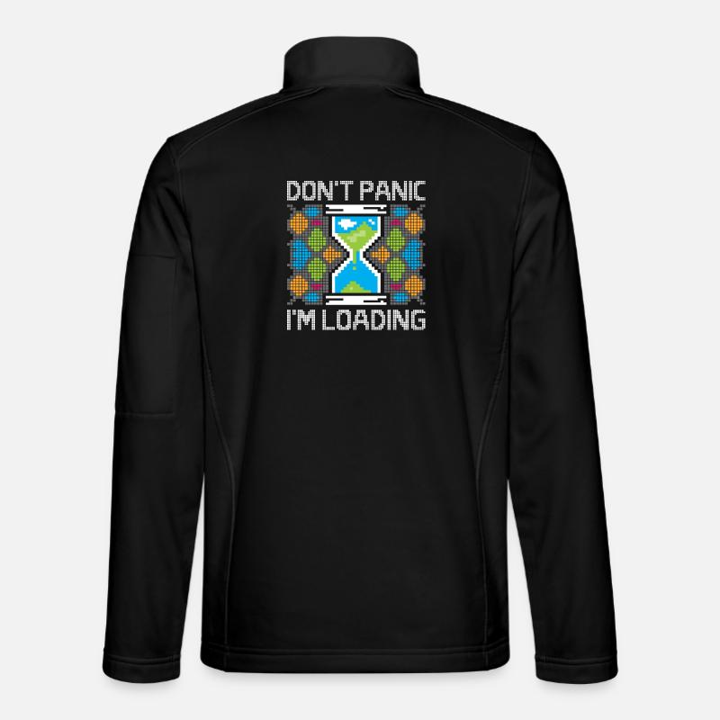 Pixel Gaming Loading – Don't Panic Hourglass Unisex Softshell Jacket