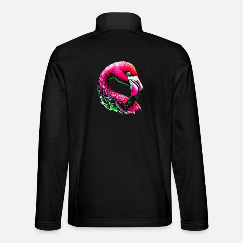 Flamingo - Unisex Softshelljacke - Schwarz