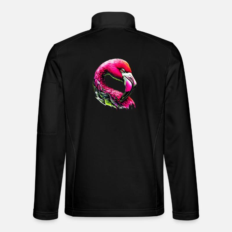 Flamingo - Unisex Softshelljacke - Schwarz
