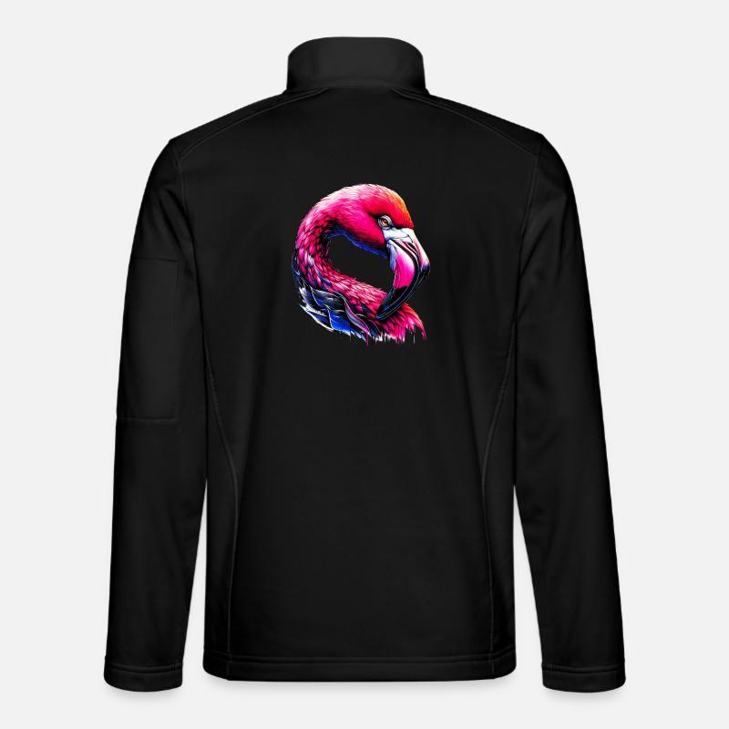 Flamingo - Unisex Softshelljacke - Schwarz
