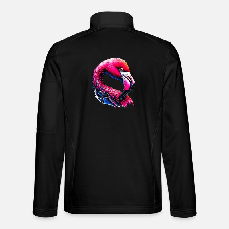 Flamingo - Unisex Softshelljacke - Schwarz