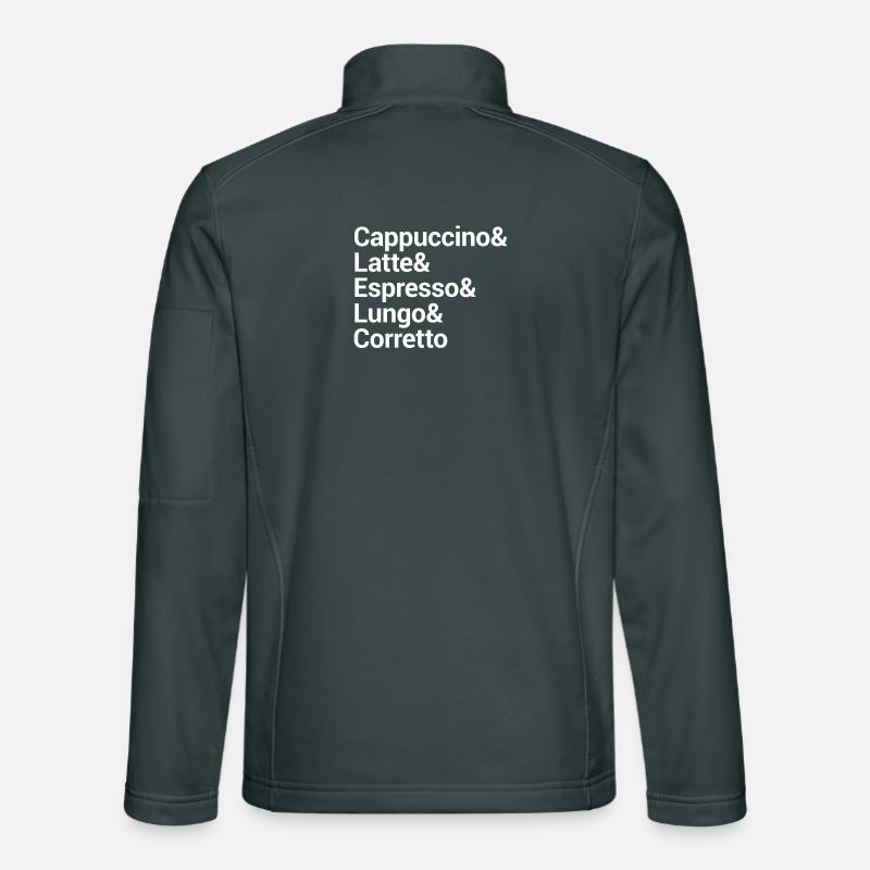 Kaffee-Stil Typografie Design Unisex Softshelljacke