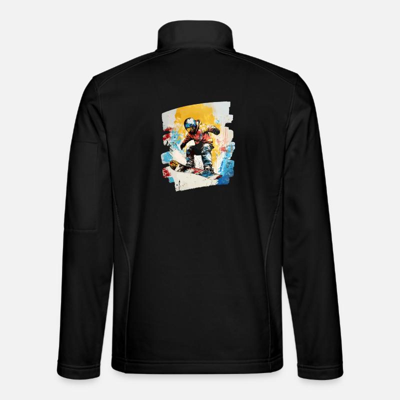 Snowboarder Pulverschnee - Unisex Softshelljacke - Schwarz