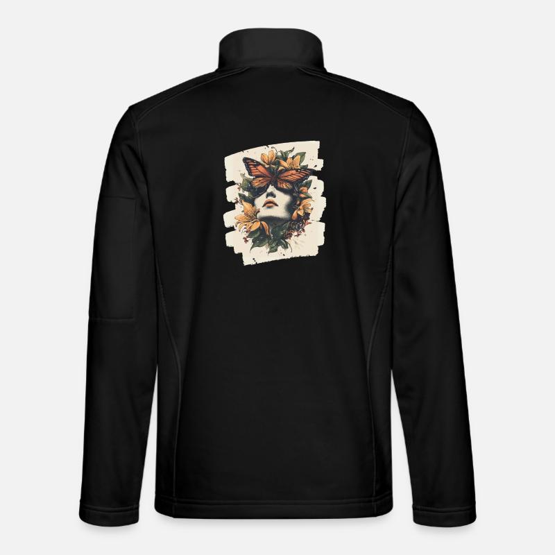 Spring Spring Beginning Flowers - Unisex Softshell Jacket - black