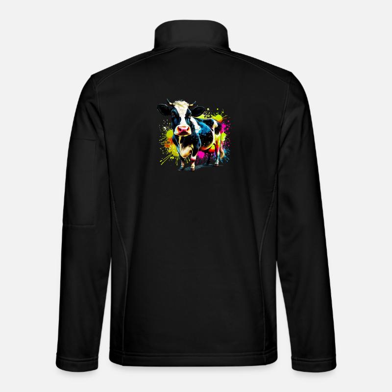 Kuh - Unisex Softshelljacke - Schwarz