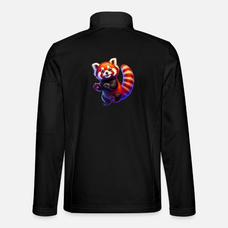 Red panda - Unisex Softshell Jacket - black