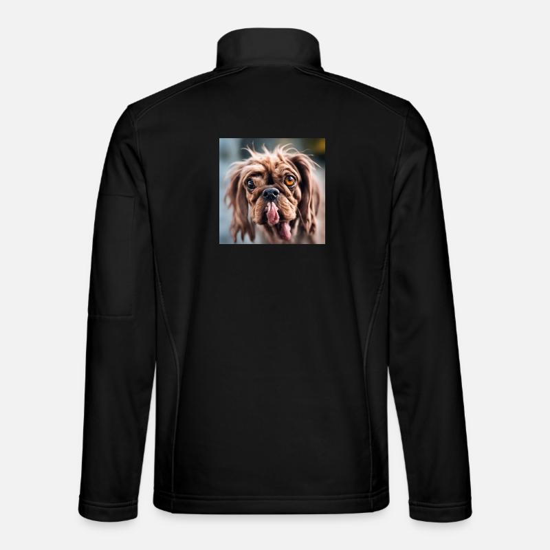 Hässlicher Hund - Unisex Softshelljacke - Schwarz