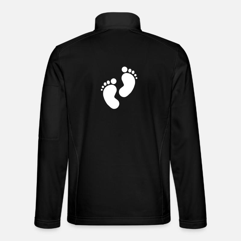 Empreinte de bébé, pieds de bébé Veste en tissu softshell Unisexe