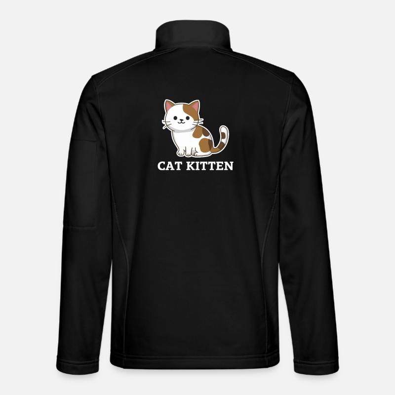Adorable Cat Kitten - Unisex Softshell Jacket - black