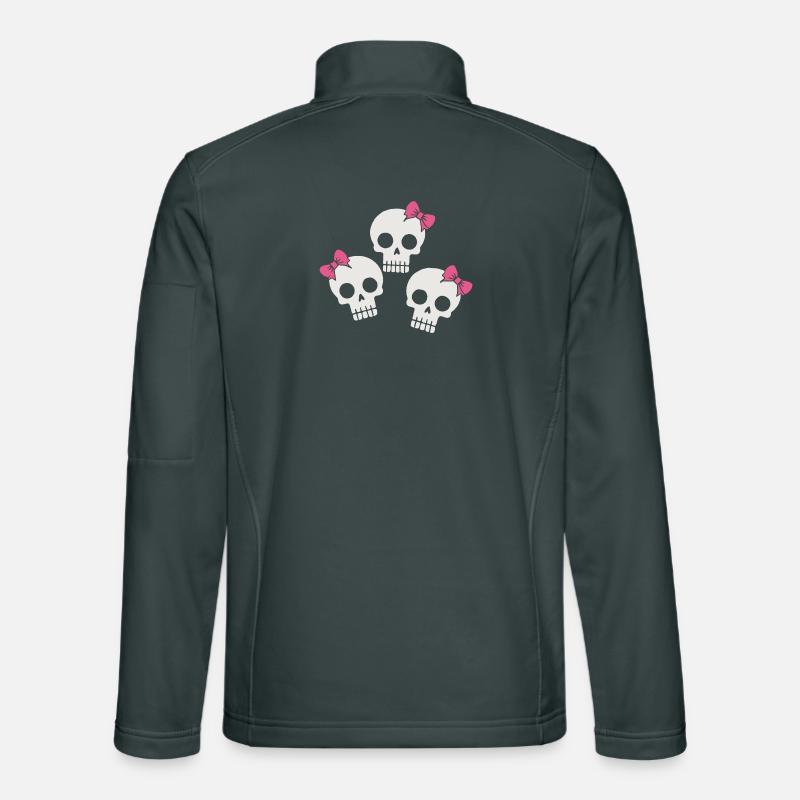 Cute Skull with Bows Unisex Softshell Jacket