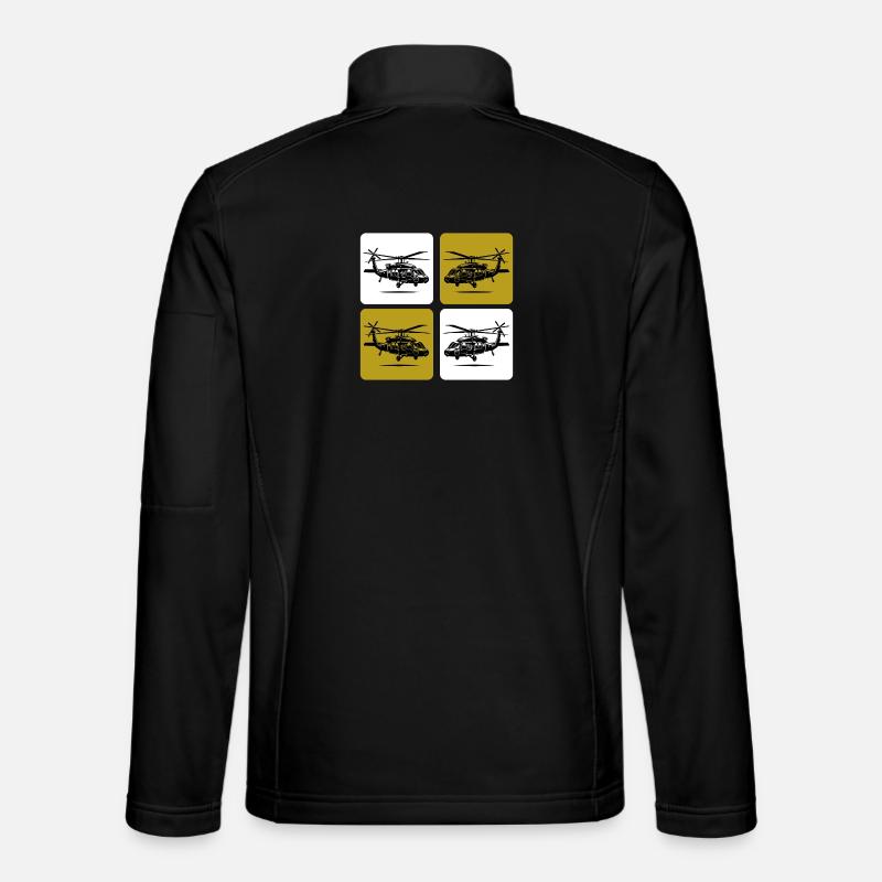 Army Helicopter – Military - Unisex Softshell Jacket - black