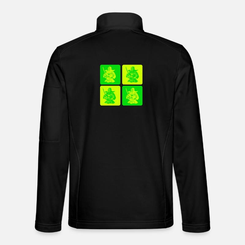 Pop Art Kendo Samurai - Unisex Softshelljacke - Schwarz