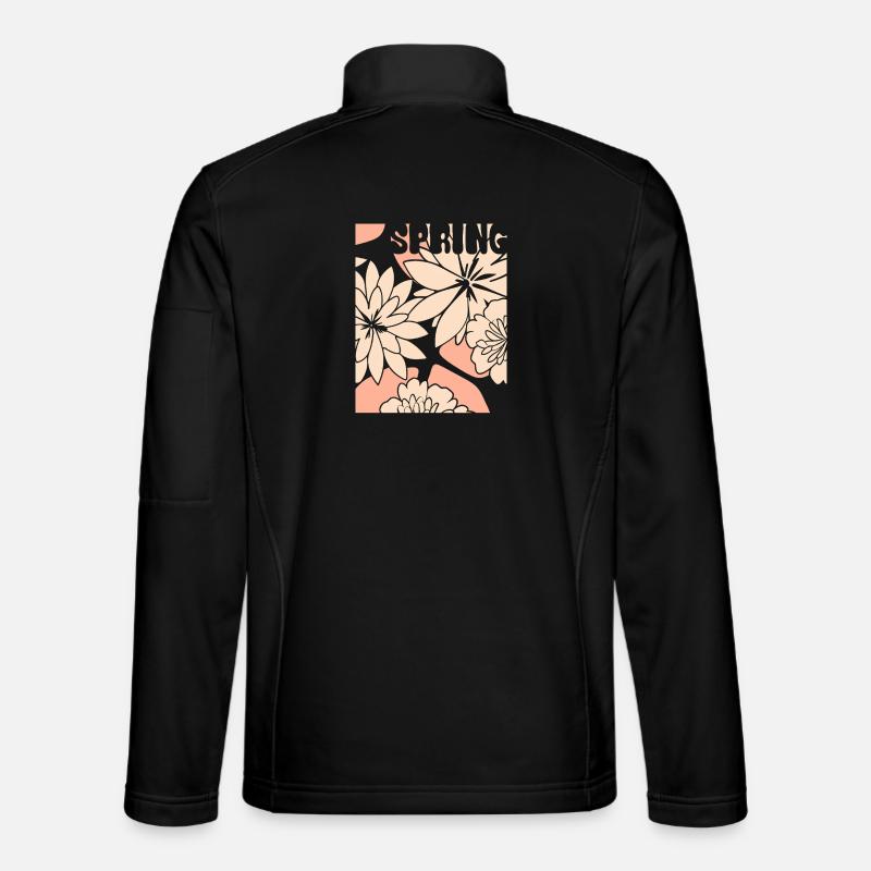Blumen - Frühling - Blüten - Unisex Softshelljacke - Schwarz
