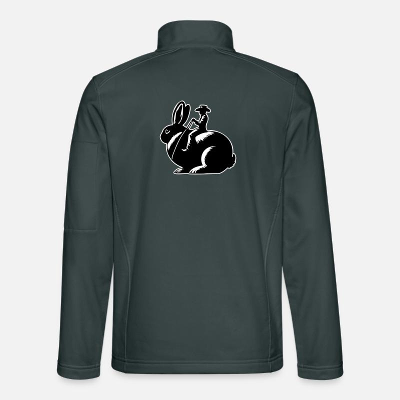 Rabbit Rider (only design - with outline, 3-Color) Unisex Softshell Jacket