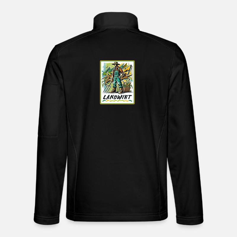 Proud farmer in graffiti style - Unisex Softshell Jacket - black